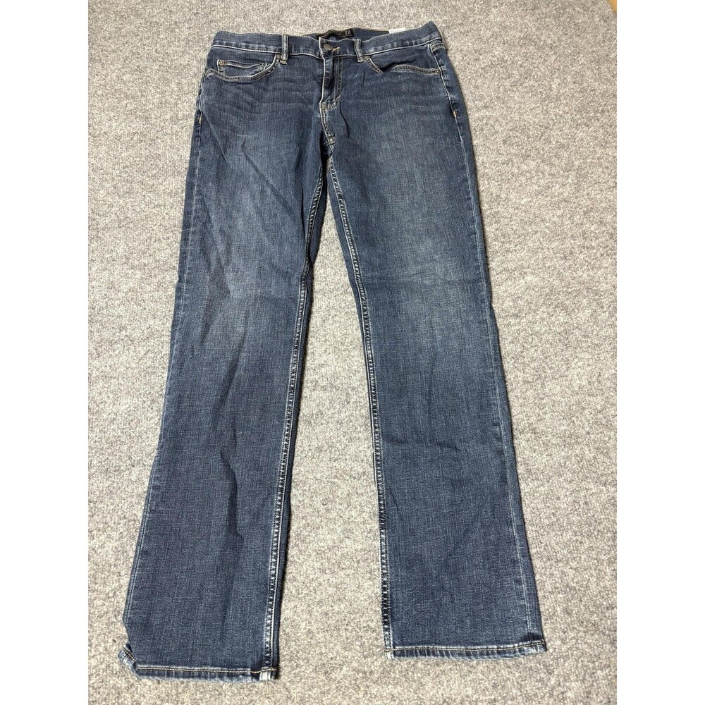 Banana Republic Jeans Mens 32x32 Blue Slim Straight Dark Wash Stretch Denim